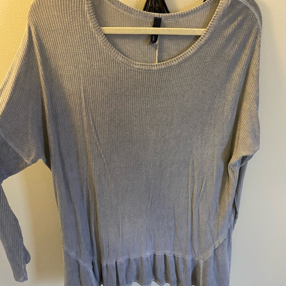 Ribbed long sleeve tunic